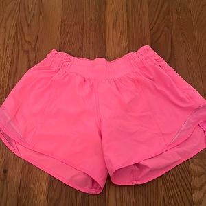 size 4 hot pink long lulu shorts